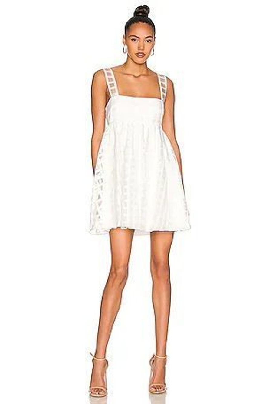 Amanda Uprichard Russo White Textured Mini Dress Size Medium